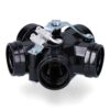 Portalámparas múltiple, 5 portalámparas e27, m10, 4 a 250 v, negro (retractilado)
