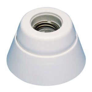 Portalámparas superficie recto interior e27 4 a 250 v~ porcelana blanco
