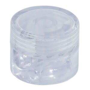 Sujetacables de plástico, redondo, transparente, 5 uds