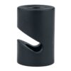 Sujetacables de plástico, cilíndrico, en v, negro, 5 uds