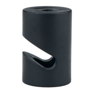 Sujetacables de plástico, cilíndrico, en v, negro, 5 uds