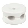 Sujetacables porcelana redondo doble blanco, 5 uds ø32 x 18,6 mm
