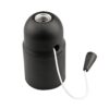 Portalamparas roscado liso con tirador e27 negro