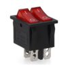 Interruptor doble luminoso empotrado on/off 15a 4 patillas