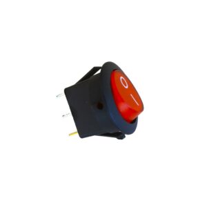 Interruptor redondo empotrado 6,5a negro