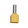 Puntera aislada 06,00 mm², doble, amarilla, 100 uds