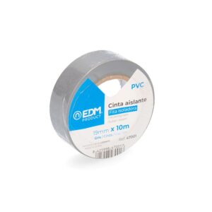 Cinta aislante calidad "supra" gris 19 mm x 10 m