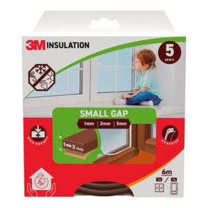 Burlete de aislamiento clásico para huecos pequeños de 1 - 3 mm, marrón, 6 m