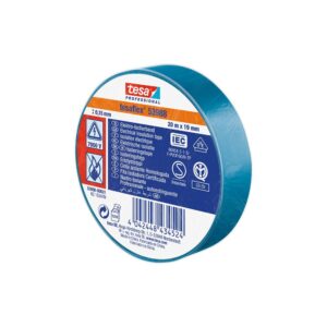 Cinta aislante homologada azul 19 mm x 20 m