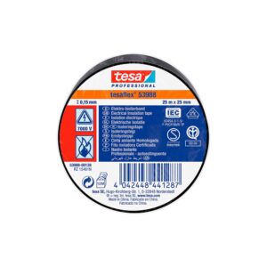 Cinta aislante homologada negra 25 mm x 25 m