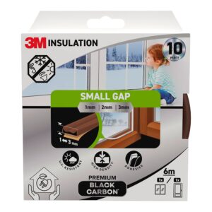Burlete de aislamiento premium para huecos pequeños 1-3 mm, marrón, 6 m