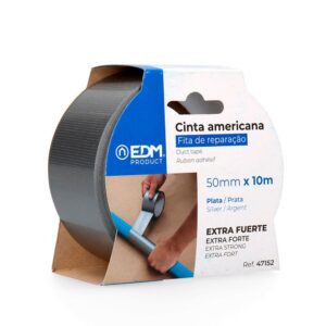 Cinta americana plata 50 mm x 10m