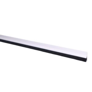 Burlete bajo puerta rigido blanco con cepillo de fibra 1 m