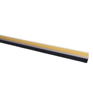 Burlete bajo puerta rigido transparente con cepillo de fibra 1 m