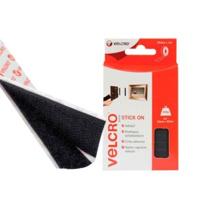 Cinta adhesiva uso general negro 20mm x 1 m