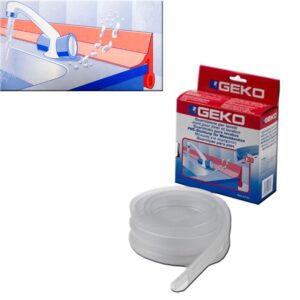 Guarnicion pvc para lavabos - fregaderos transparente 130 cm