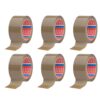 Cinta de embalar marrón 28 micras 50 mm x 66 m, 6 uds