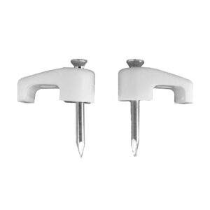 Grapa para cable manguera plana 2 x 2,5 mm n°02, blanca, caja 100 uds