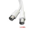Prolongación tv recta 9,5 mm 1,5m envasada blanca