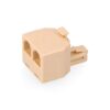 Adaptador telefono salida doble 4 vias