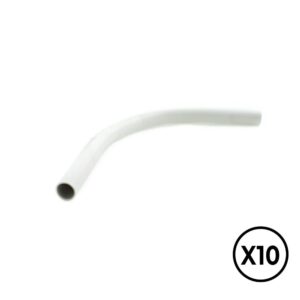 Curva rigida pvc ø 20 mm, gris, 10 unidades