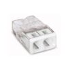Conector rápido 2 vias, ø maximo 2,5 mm², transparente / blanca