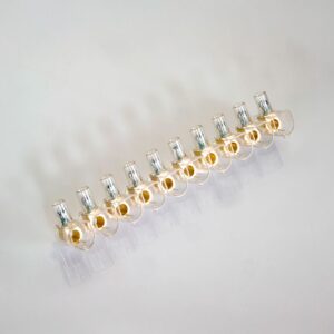 Regleta ciega transparente 10 polos 4 mm²