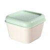Recipiente para alimentos cuadrado tapa verde 0,33 l