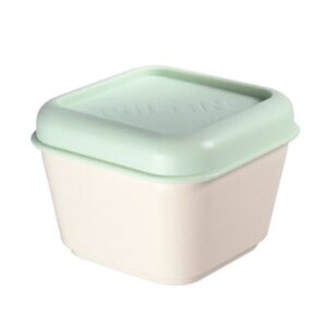 Recipiente para alimentos cuadrado tapa verde 0,33 l