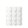 Pack 12 fieltros blancos sinteticos adhesivos ø22mm plasfix inofix