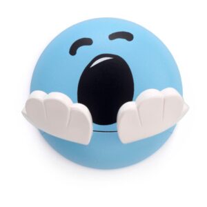 Colgador adhesivo infantil diseño cara azul
