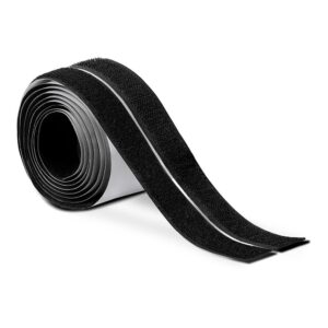 Rollo adhesivo de cierre de gancho y bucle negro 20 mm x 1,5 m