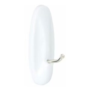 Command gancho punta metálica, mediano, blanco, 29 x 79 x 29 mm, 2 uds + 4 tiras, carga max 1,3 kg