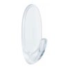 Command gancho mediano trasparente, 25 x 60 x 25 mm, 2 uds + 4 tiras