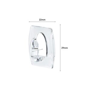Command mini ganchos, transparentes, 22 x 29 x 11 mm, 6 uds + 8 tiras, máx 225 g