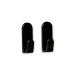 Colgador adhesivo taga negro, 2 uds