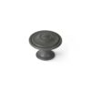 Blister con 4 pomos redondos para mueble fabricado en zamak acabado gris ceniza mod. 3110 ø35mm rei