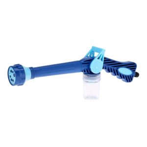 Pistola de agua con depósito para jabón, 8 funciones, 13 x 41 x 5 cm