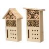 Hotel de insectos madera de pino, modelos variados. 18 x 9 x 27 cm