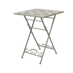 Mesa metálica/mosaico plegable bistro marrakech para exterior 58 x 58 x 76 cm