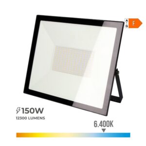 Foco proyector led 150 w 12300 lm 6400 k luz fría 35 x 31 x 4,5 cm