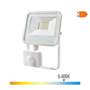 Foco proyector led con sensor de presencia 20 w, 1520 lm, 6400 k, luz fría - 12,4 x 4,5 x 15,8 cm