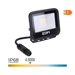 Foco proyector led 20 w 1520 lm 4000 k luz día, black series - 12,4 x 10,6 x 2,8 cm