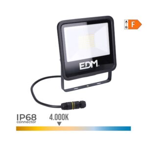 Foco proyector led 50 w 4000 lm 4000 k luz día, black series - 19,2 x 2,9 x 17,5 cm