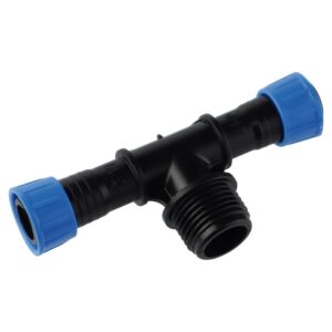 Derivación en t con rosca macho ½ pulg a cinta click ø16 mm, blíster 3 uds