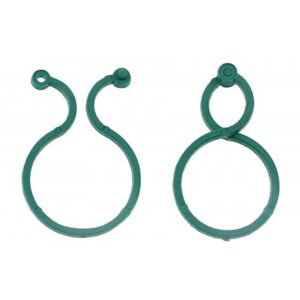 Clips pvc para entutorar pequeños árboles, 4 x 2,7 cm - blíster 20 uds