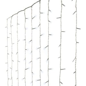 Cortina 240 leds, multifunción, luz fría, exterior, 2,2 x 1,5 m