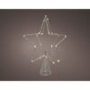 Adorno estrella 3d para árbol navidad, plateada, 20 led, 20 x 5,5 x 25,5 cm