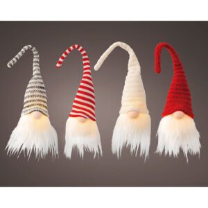 Gnomo led gorro flexible, colores variados, luz fija, 6 x 7 x 23 cm