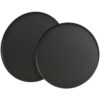 Bandejas redonda de acero negro mate 2 medidas, ø35 cm y ø30 cm